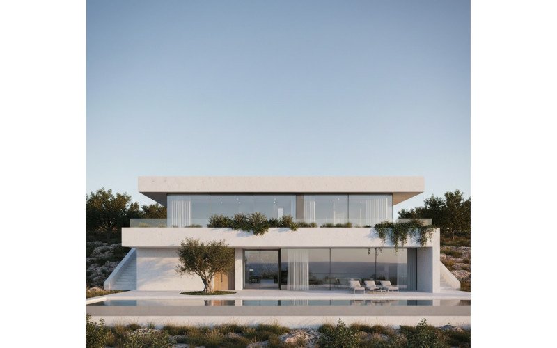 Modern Minimalist Villa Design with Clean Lines and Open Spaces